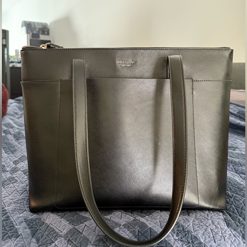 Kate Spade Black Textured Handbag